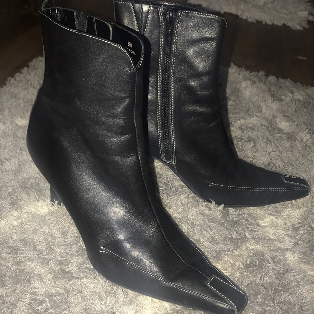 Leather ankle boots